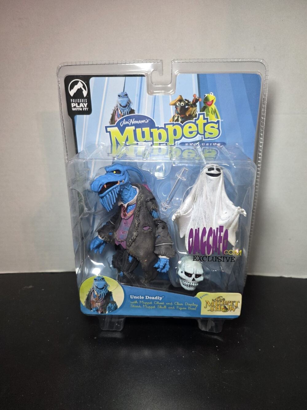 Palisades Rare BLUE UNCLE DEADLY OMGCNFO Exc Action Figure Muppet Show WHT GHOST